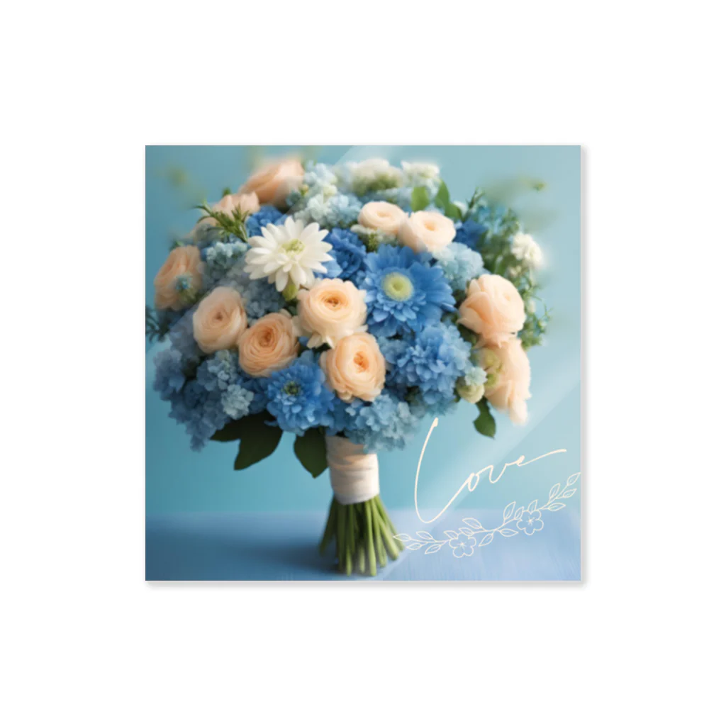 HORSE.HORSE.HORSEの💙Blue　Bouquet💙 ステッカー