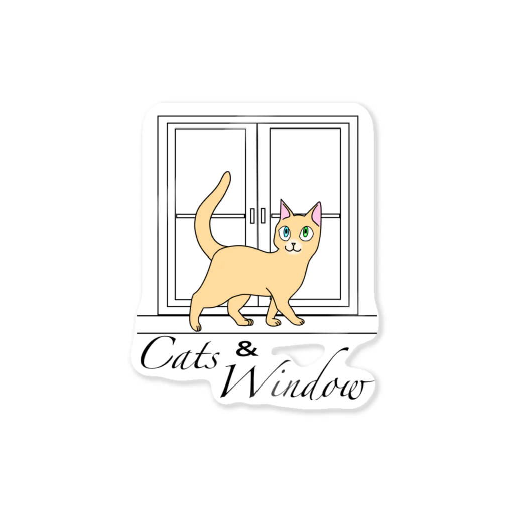 ONPu.ARTのCats & Windowシリーズ Sticker