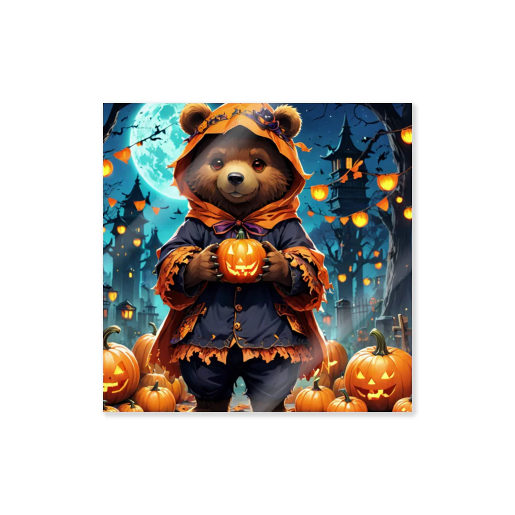noBuのハロウィンのコスチュームを着ている熊 Sticker