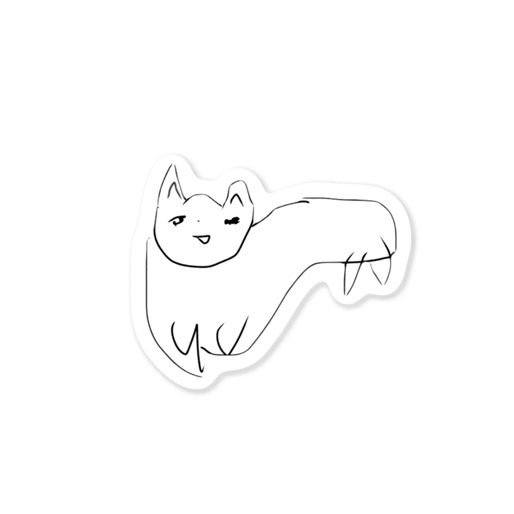 マカリの手書きくそ猫 Sticker