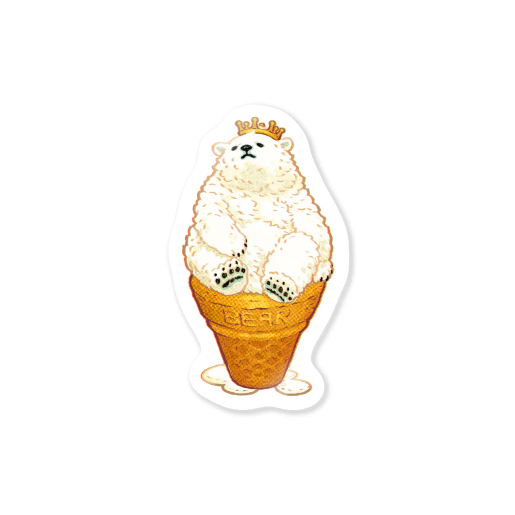 吉川 達哉 tatsuya yoshikawaのIce cream Bear (Crown) Sticker