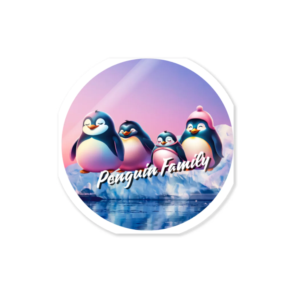 ふわふわファミリーのPenguin Family② Sticker