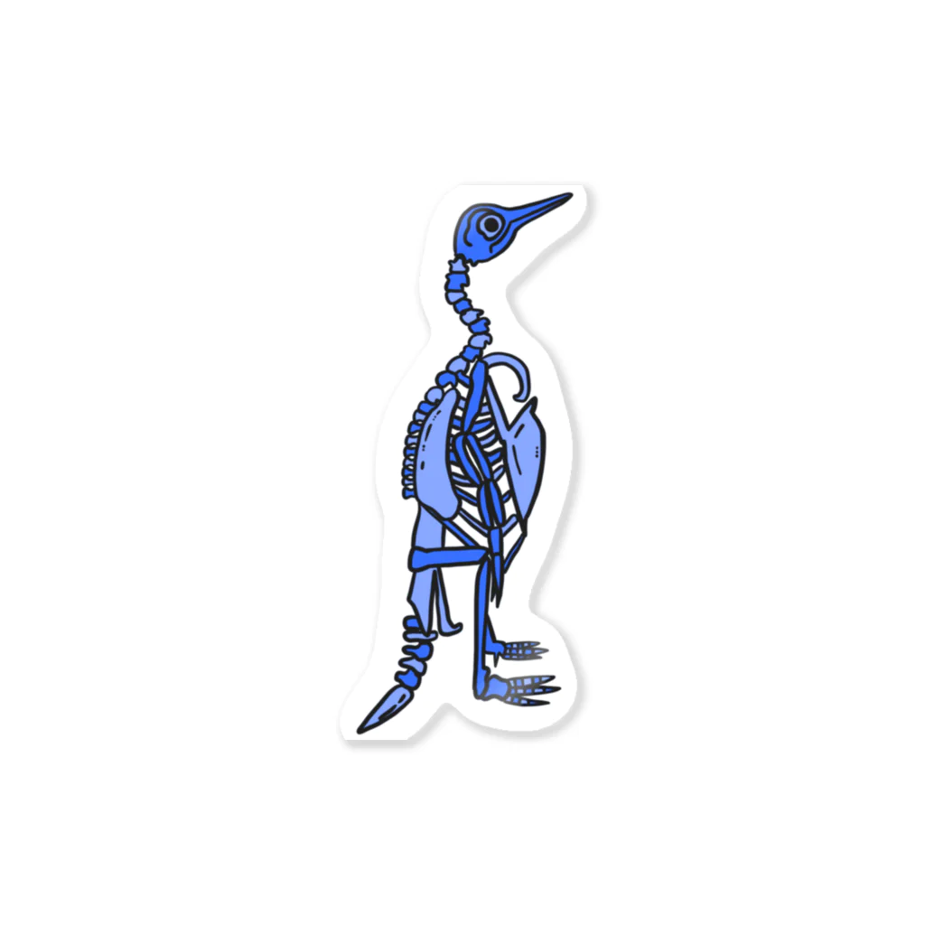 qannieのペンギンの骨格シール Sticker