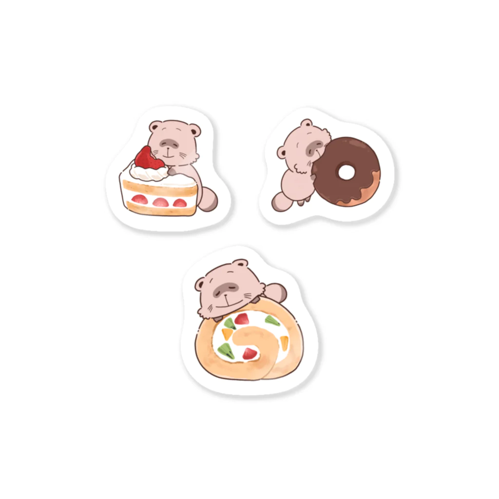 なご村🍙のあまいものとたぬきさん Sticker