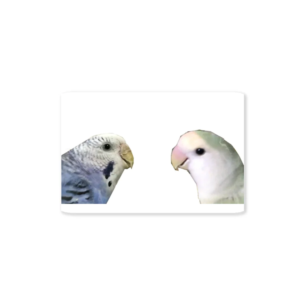 AochanChaaachanのセキセイインコのアオちゃんとコザクラインコのチャーちゃん Sticker