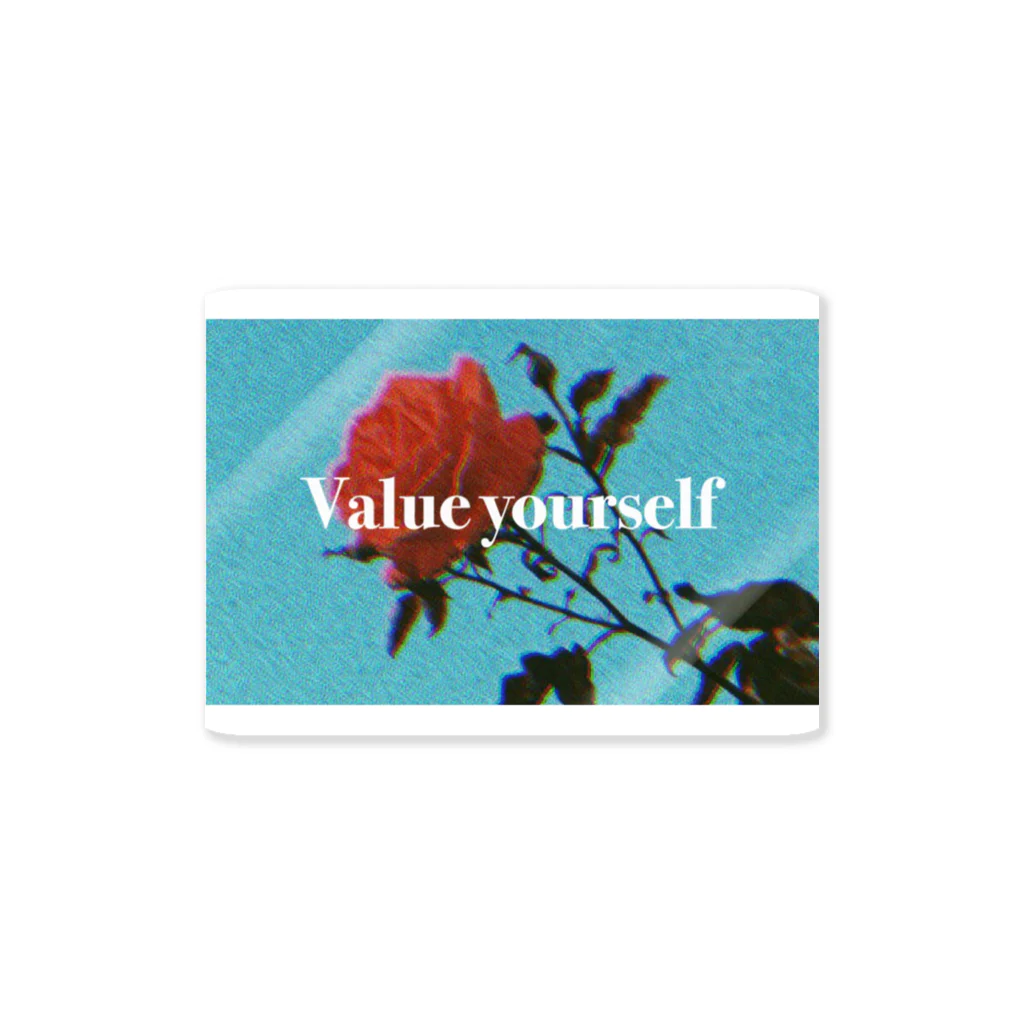 BelovedのValue yourself(価値を見出せ) ステッカー