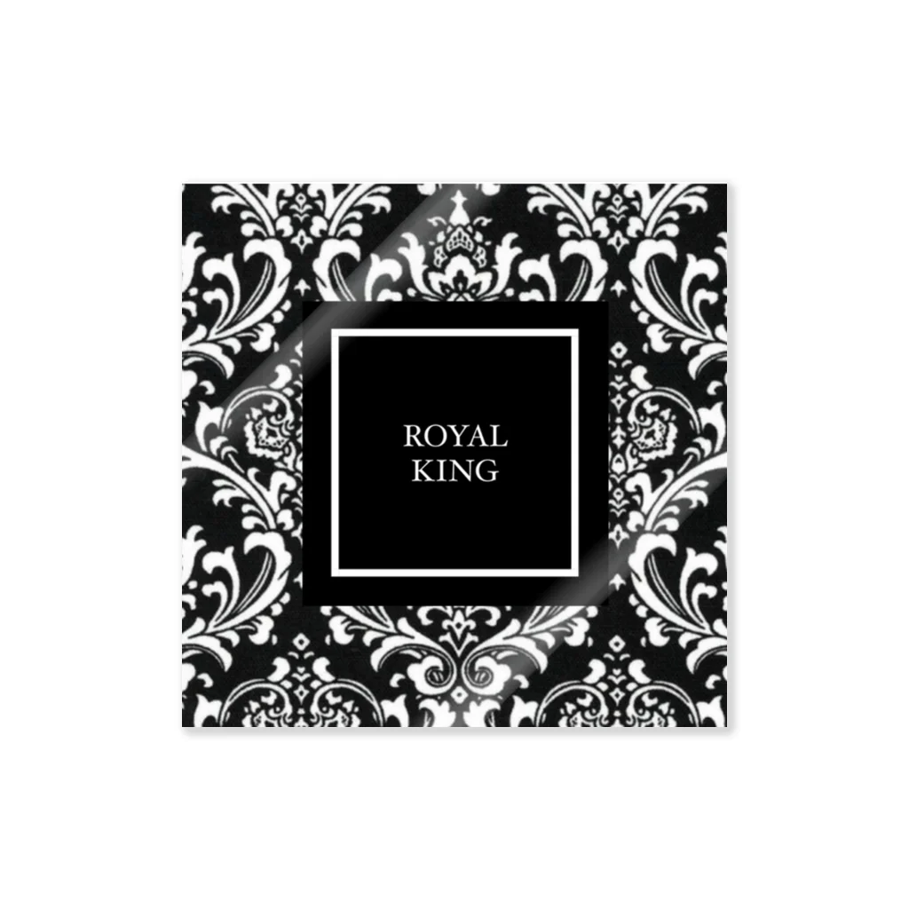 ROYAL PrincessのROYAL KINGダマスク柄BLACK Sticker