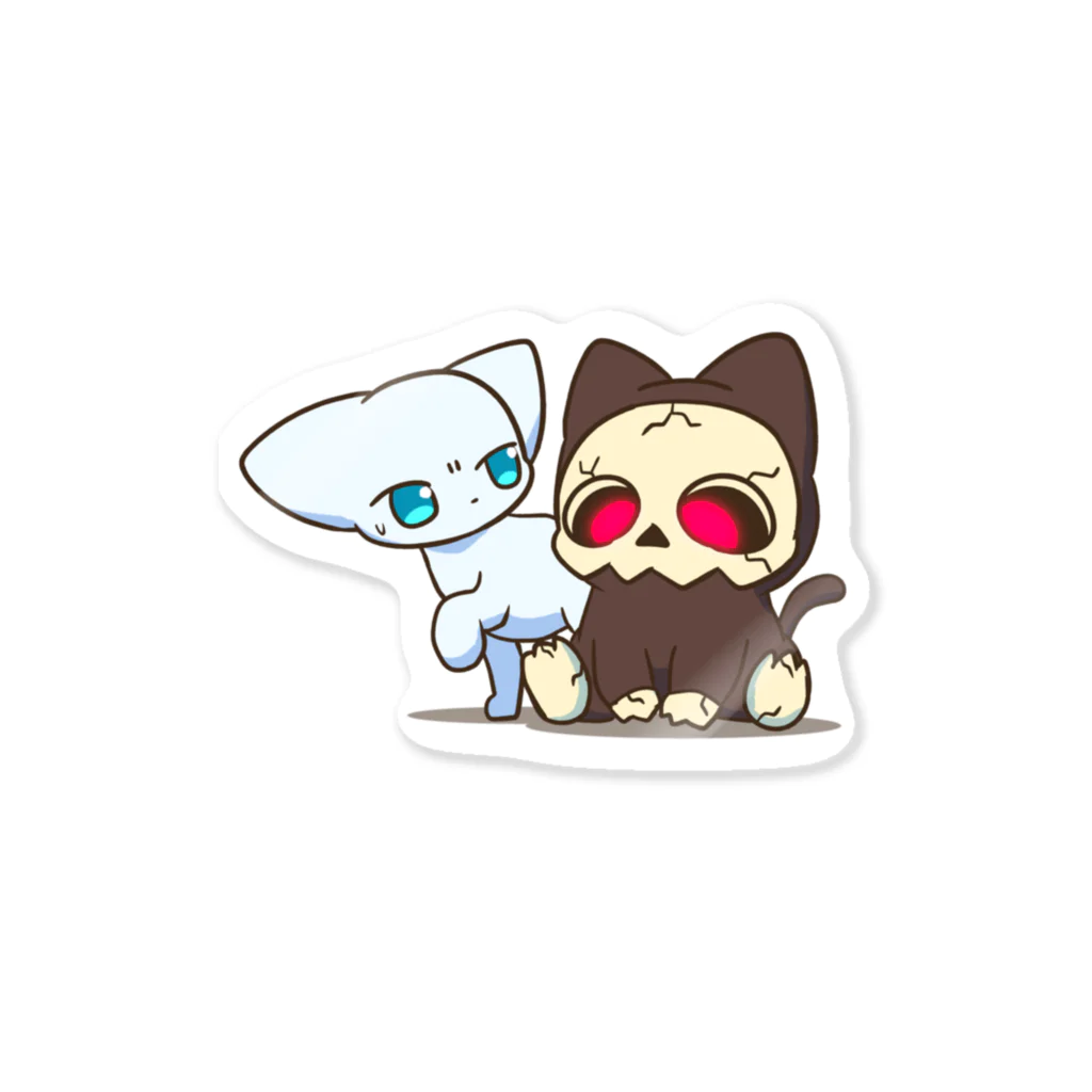 カッキー創作チャンネルのホネコ＆ニャンさん Sticker