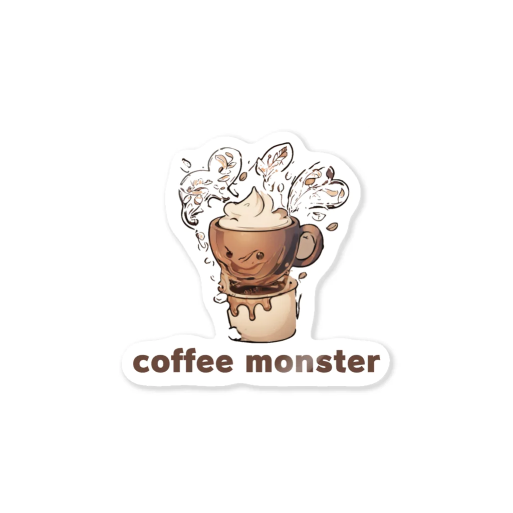 leisurely_lifeのCoffee Monster Java ステッカー