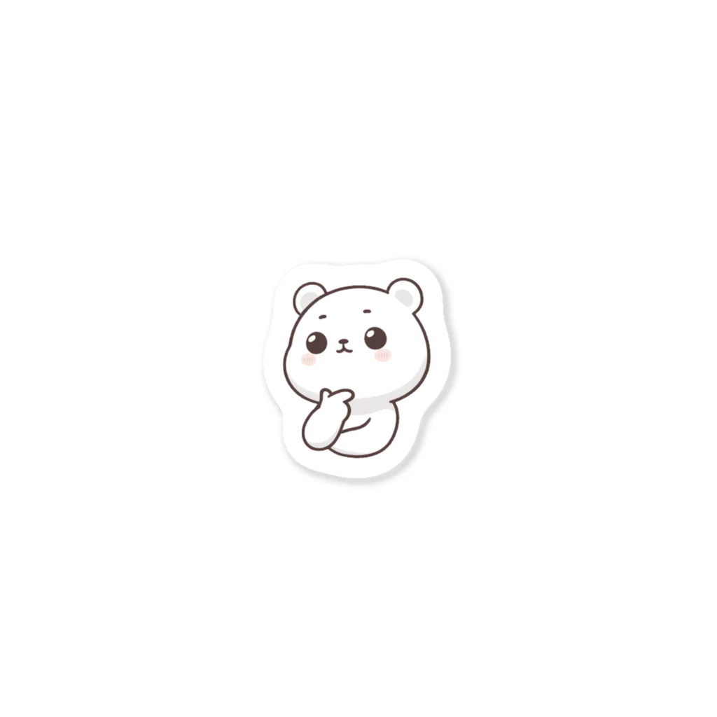 Hakoten-Shopのふーむとするくまさん Sticker