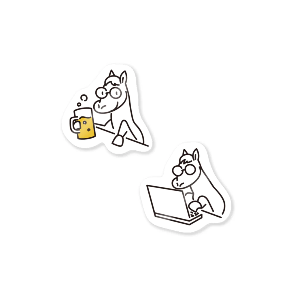 とうけいばのステッカーセット (旨＆追) Sticker