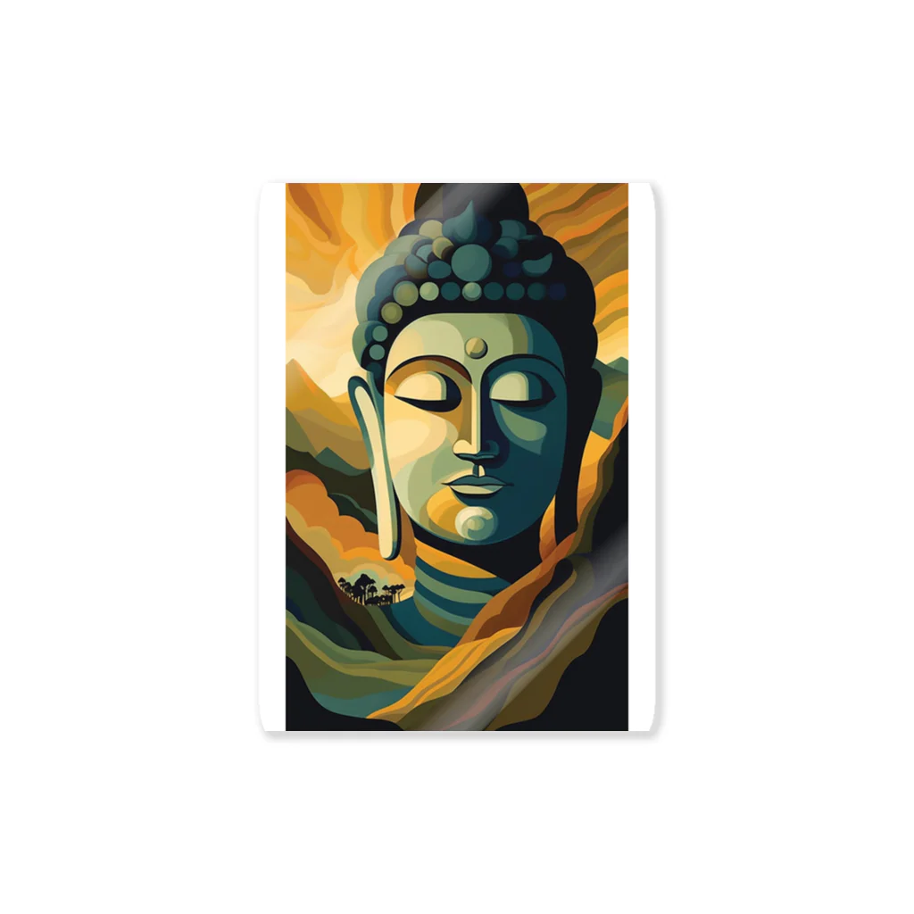 癒し屋（iyashiya）のMeditation buddha Sticker