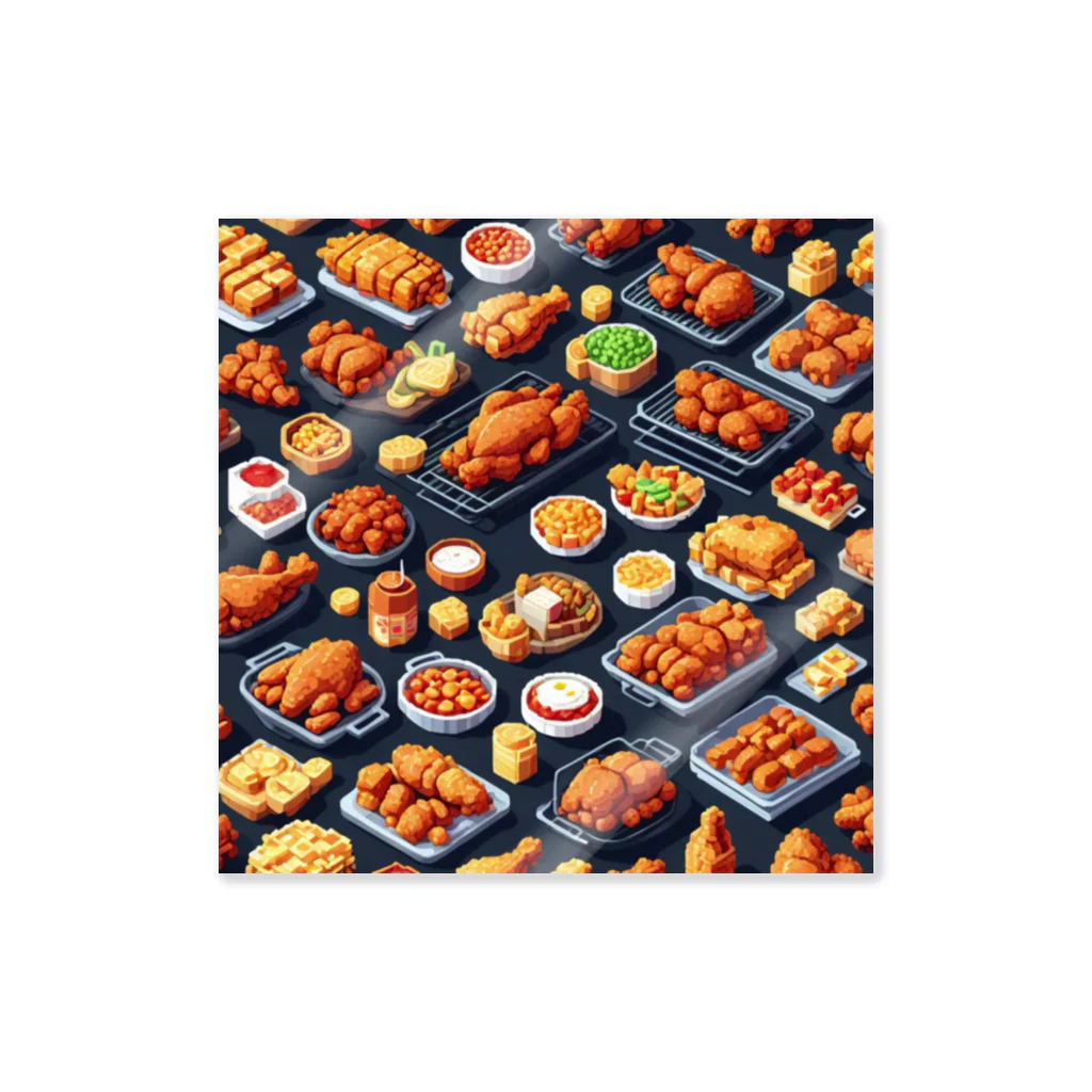 ドット絵賢者のドット絵シリーズ９チキン祭りゴージャスver. Sticker