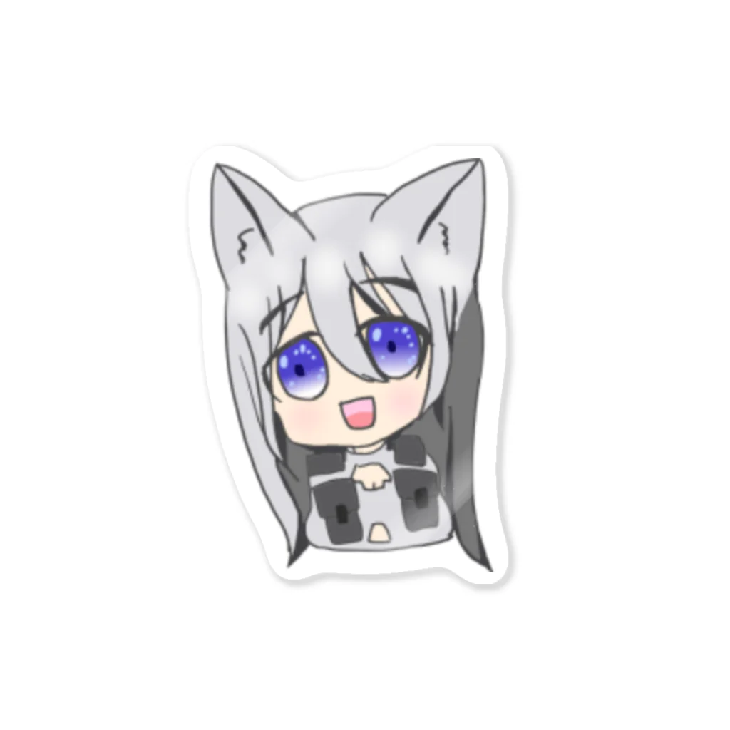 銀羽アニタ🩶🐈‍⬛@個人勢VTuberの銀羽アニタ(長髪) Sticker