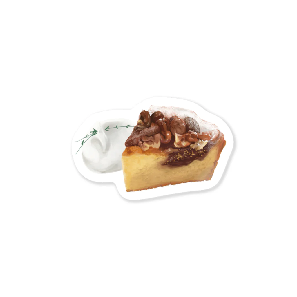 ieo_sumomoのいちじくと胡桃のケーキ Sticker