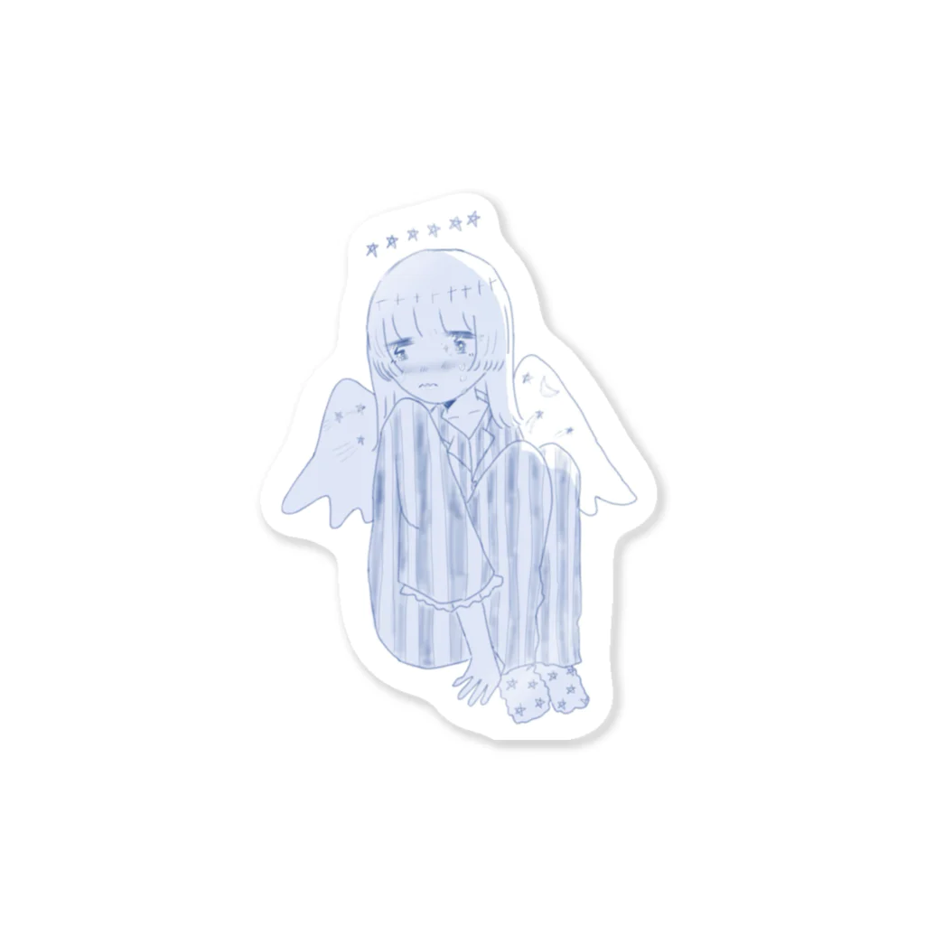 白湯の朝がこわい天使のための Sticker