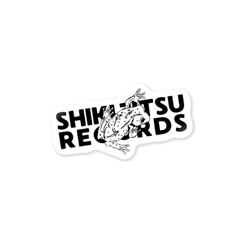 式日レコード - Shukijitsu Recordsの式日レコード／モノクロフロッグ ステッカー