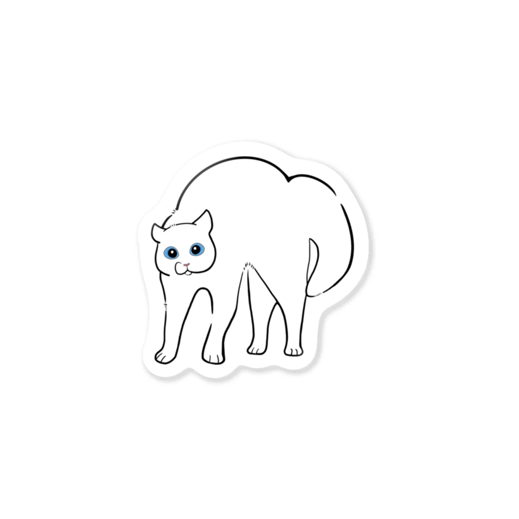 ﾀﾞｼﾁｬstore.のやん猫(シロネコ) Sticker