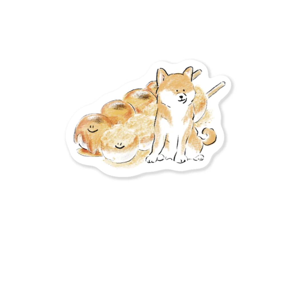 おかかの柴犬とだんご　みたらしときなこ Sticker