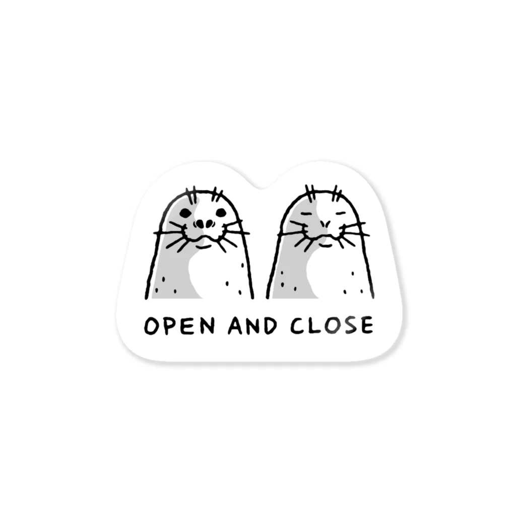 ぴすぴすのOPEN AND CLOSE Sticker