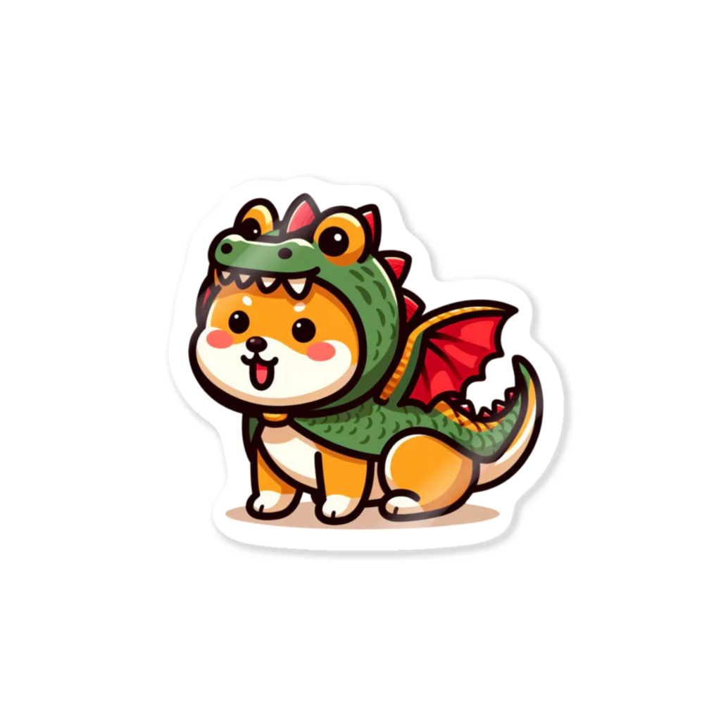 KENFUKUのしばいぬドラゴン Sticker