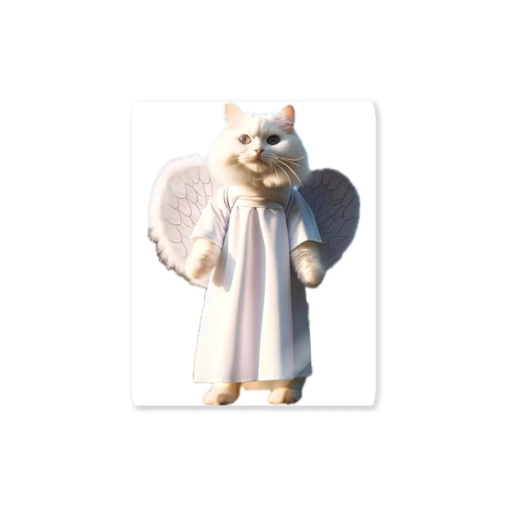かわいい猫たちのかわいい天使の子猫と悪魔の子猫 Sticker