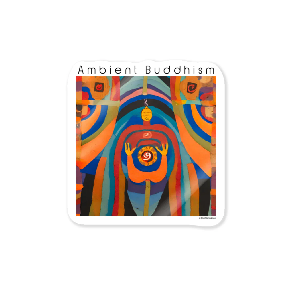 TAKEO SUZUKI / TASKENのAmbient Buddhism Album Art T-Shirts Sticker