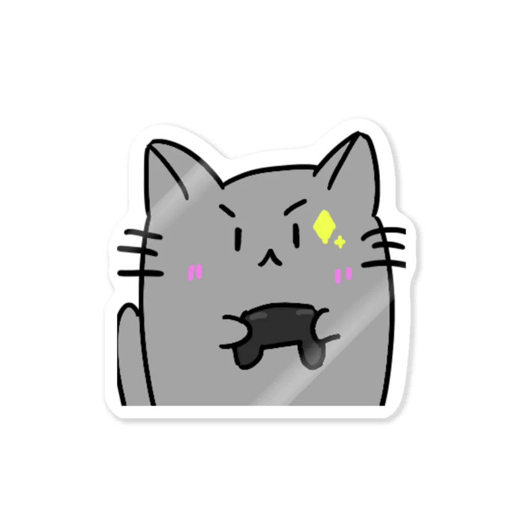 銀羽アニタ🩶🐈‍⬛@個人勢VTuberのゲーミングアニ猫 Sticker