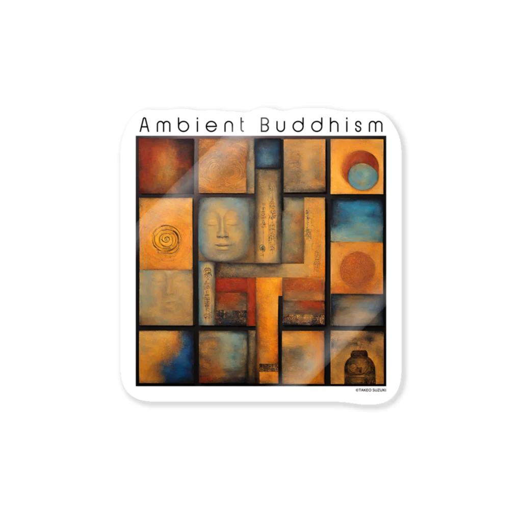 TAKEO SUZUKI / TASKENのAmbient Buddhism2 Album Art T-Shirts ステッカー