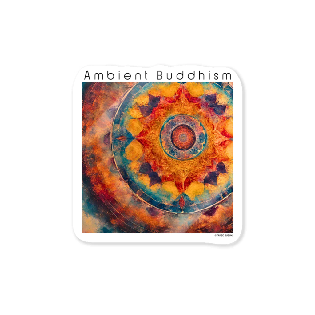 TAKEO SUZUKI / TASKENのAmbient Buddhism3 Album Art T-Shirts Sticker