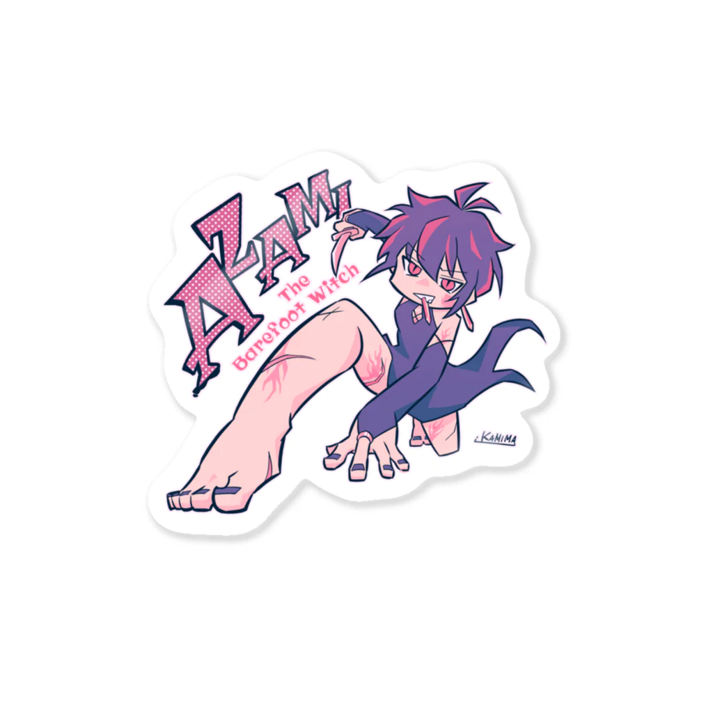 かみまのカートゥーン風アザミさん(RED) Sticker