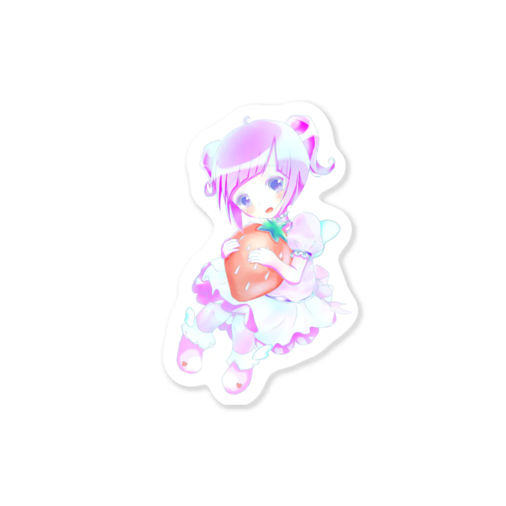 しろつきのストロベリ〜ちゃん Sticker