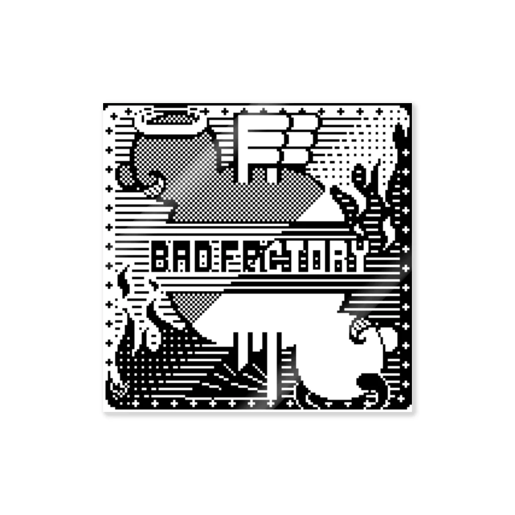 BAD FACTORYの天 BADFACTORY 悪 ステッカー