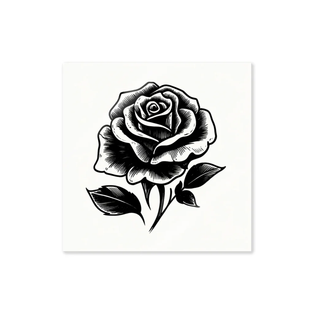 CHRON SHIROの黒い花3 Sticker