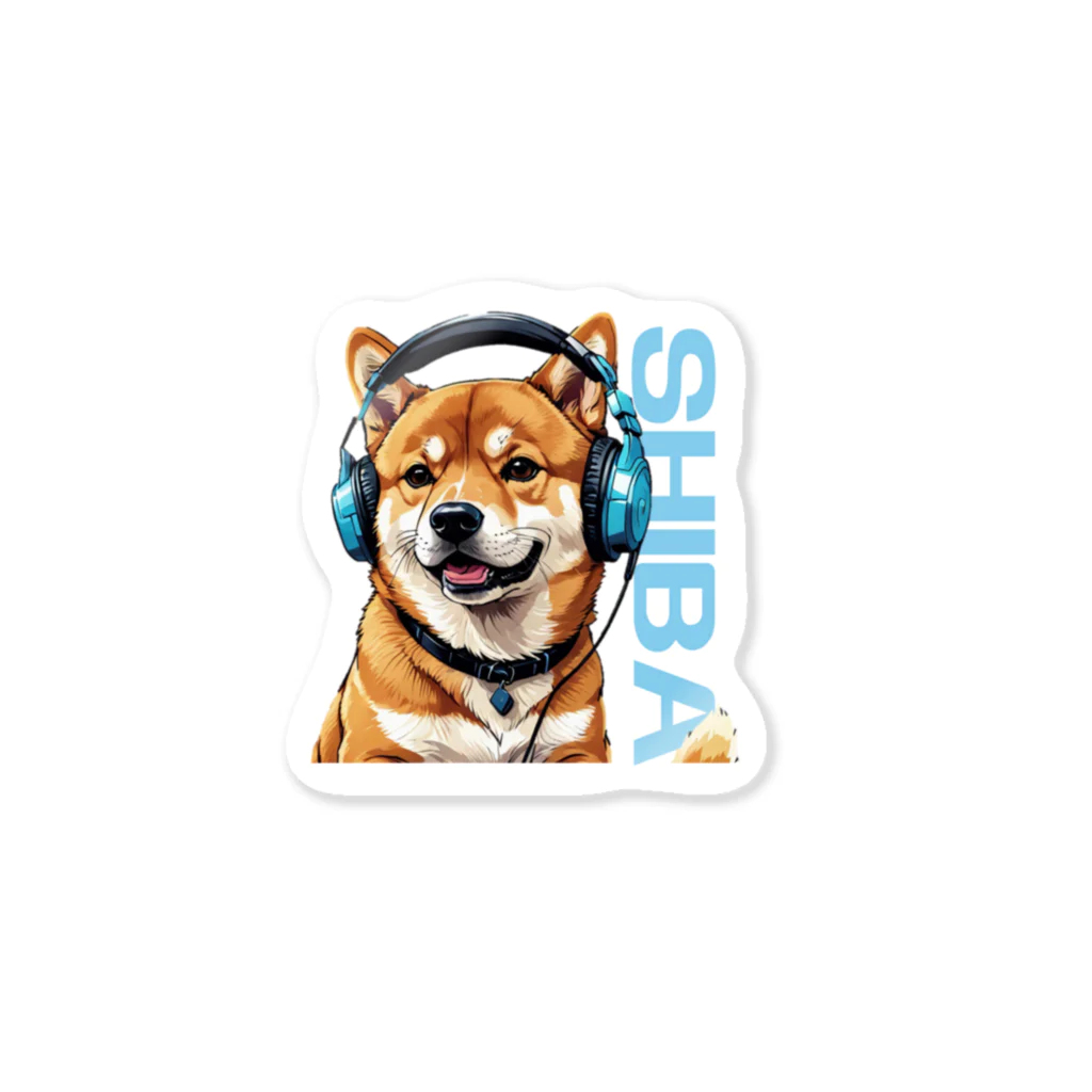 藤櫻峯久の柴犬のDJ SHIBA Sticker