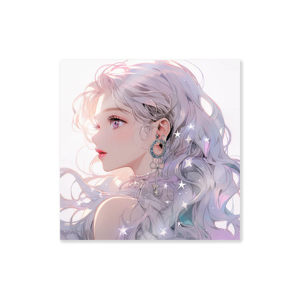 AIアートのお店ですの星と少女 Sticker