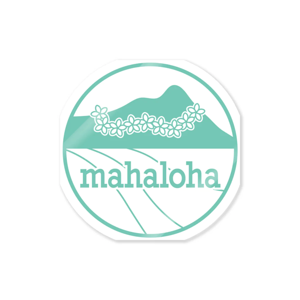 mahaloha808のmahaloha 丸ロゴ Sticker