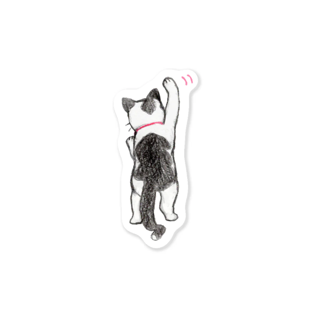 kopaさんと6匹の猫🐾にゃんこグッズのおみせのハチワレのはっちくん Sticker