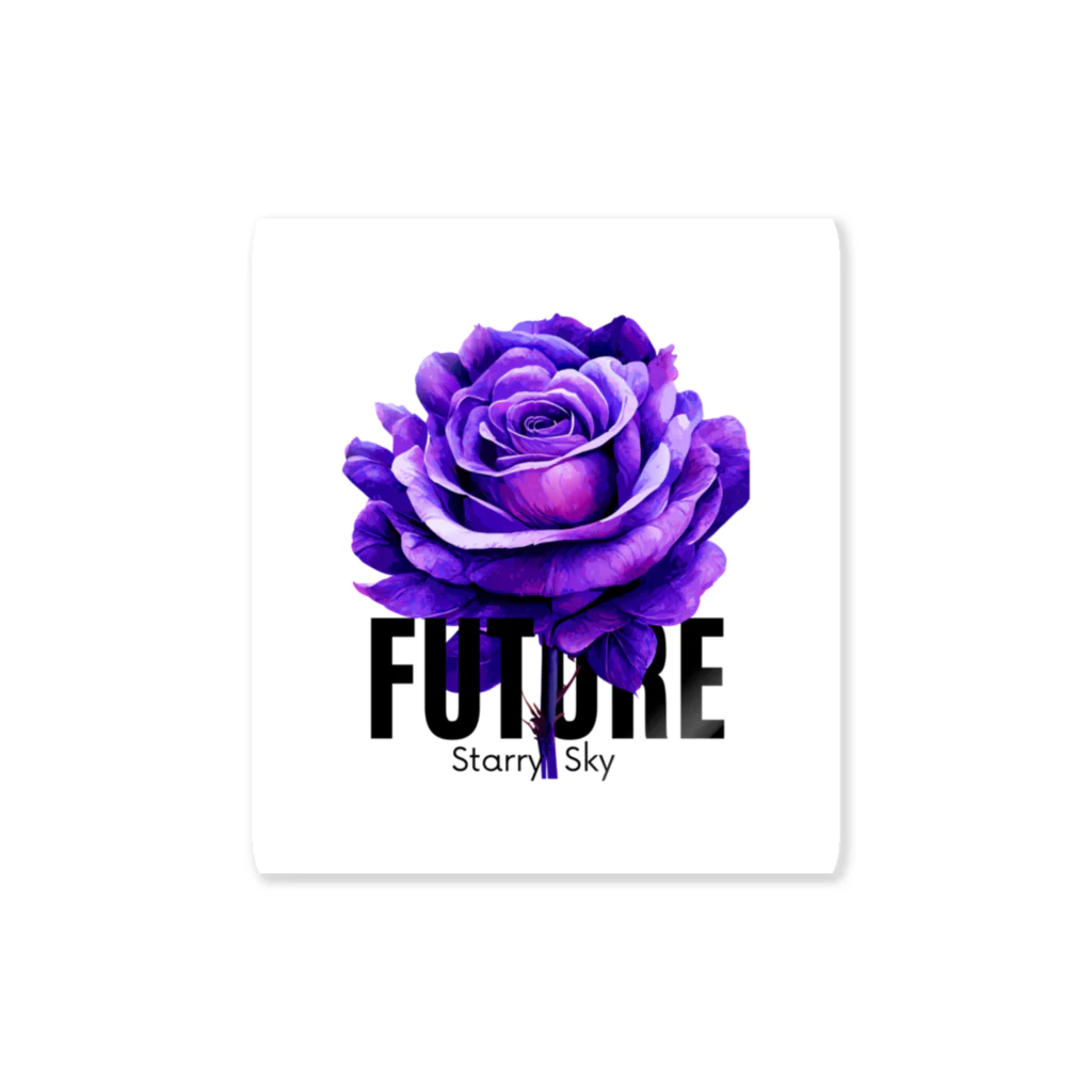 Future Starry Skyの紫色の薔薇 Sticker