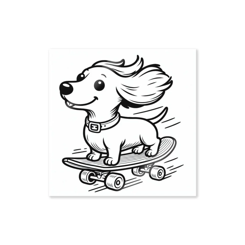 DOG is GOD のスケボー犬ライダー Sticker