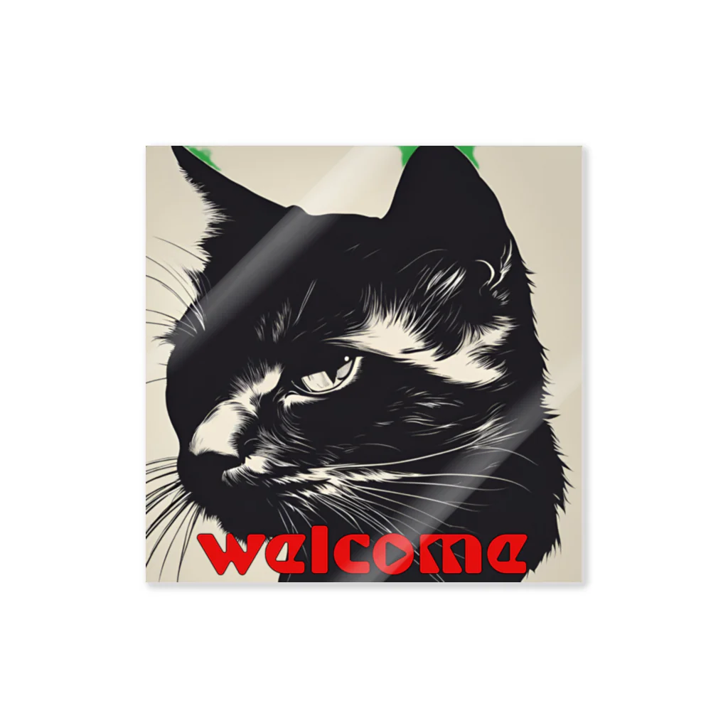 kk-welcomeの黒猫登場Ⅰ Sticker