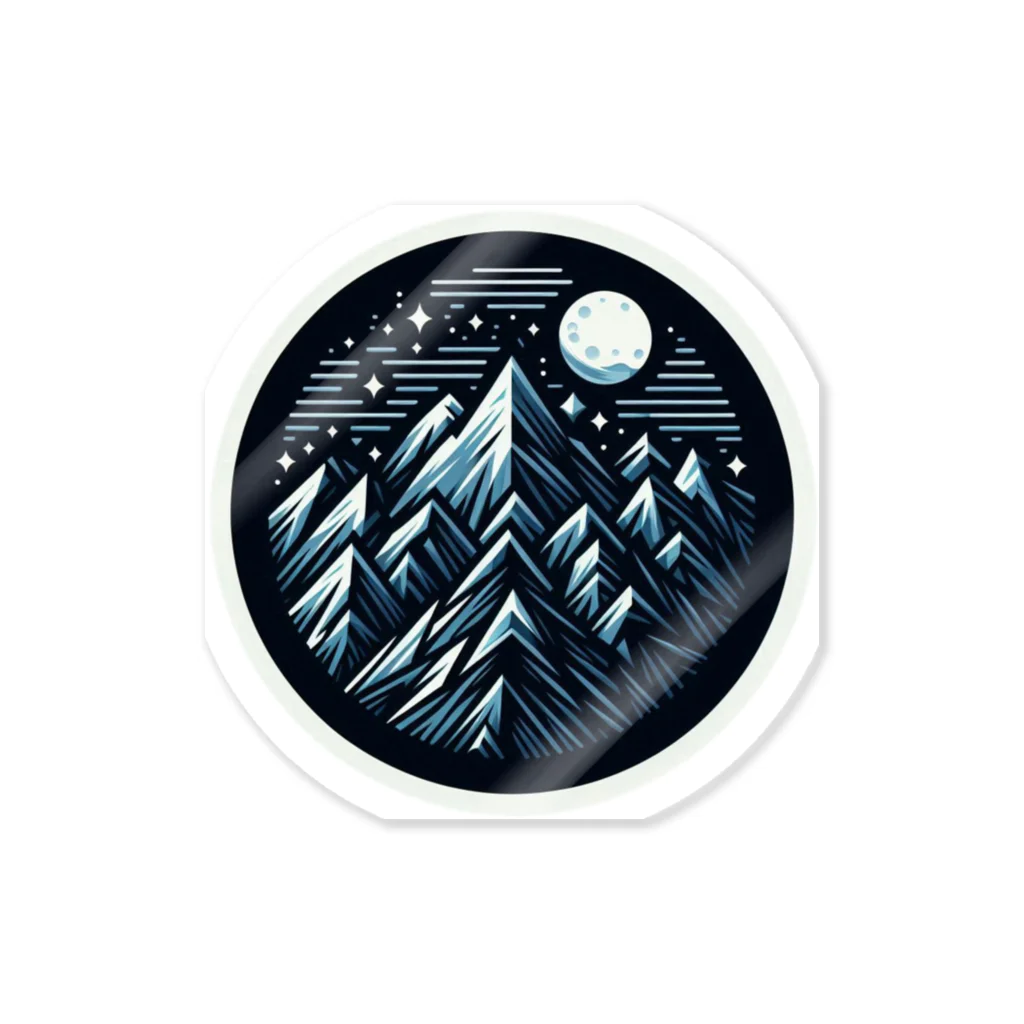 psychedelic mountainのmountain Sticker