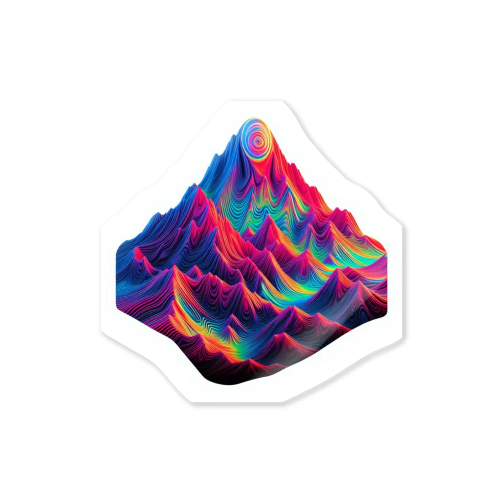 psychedelic mountainのpsychedelic mountain ステッカー