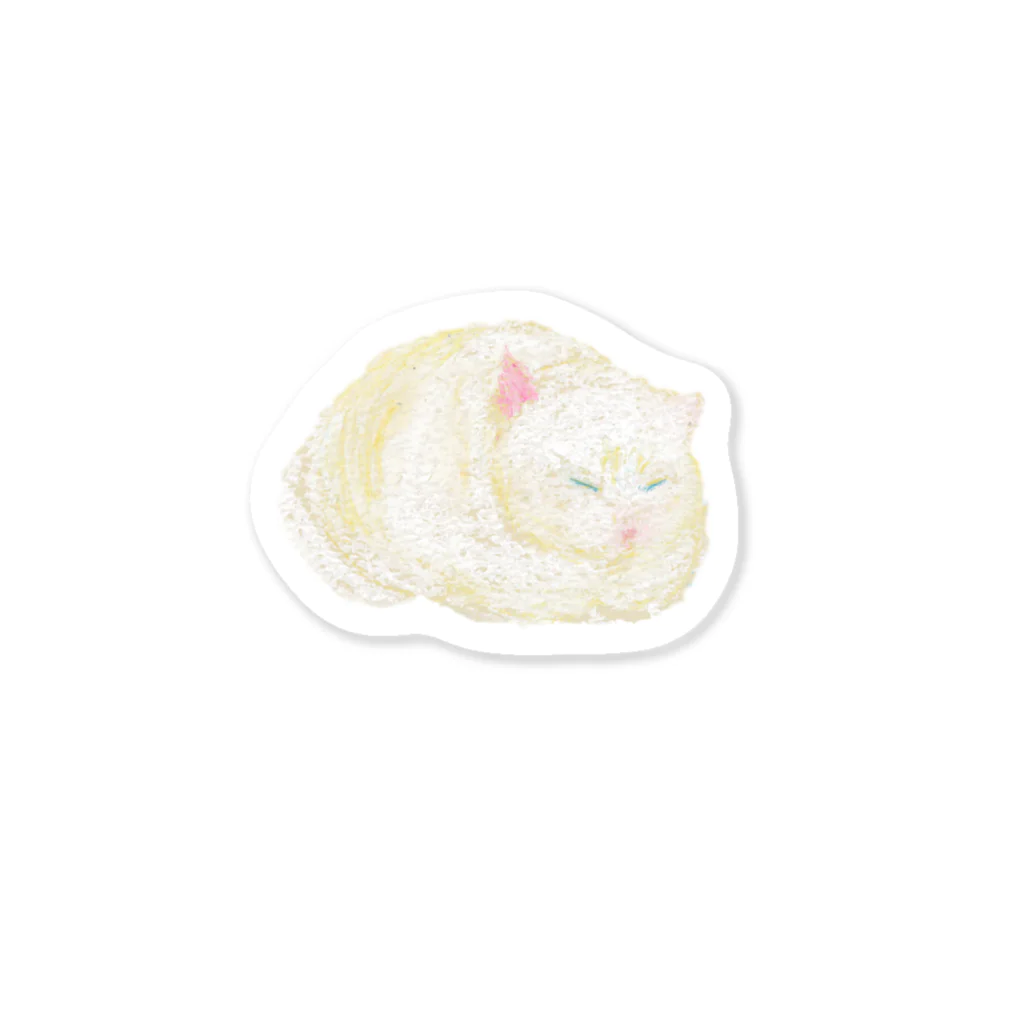 sumgetunの白猫の香箱座り Sticker