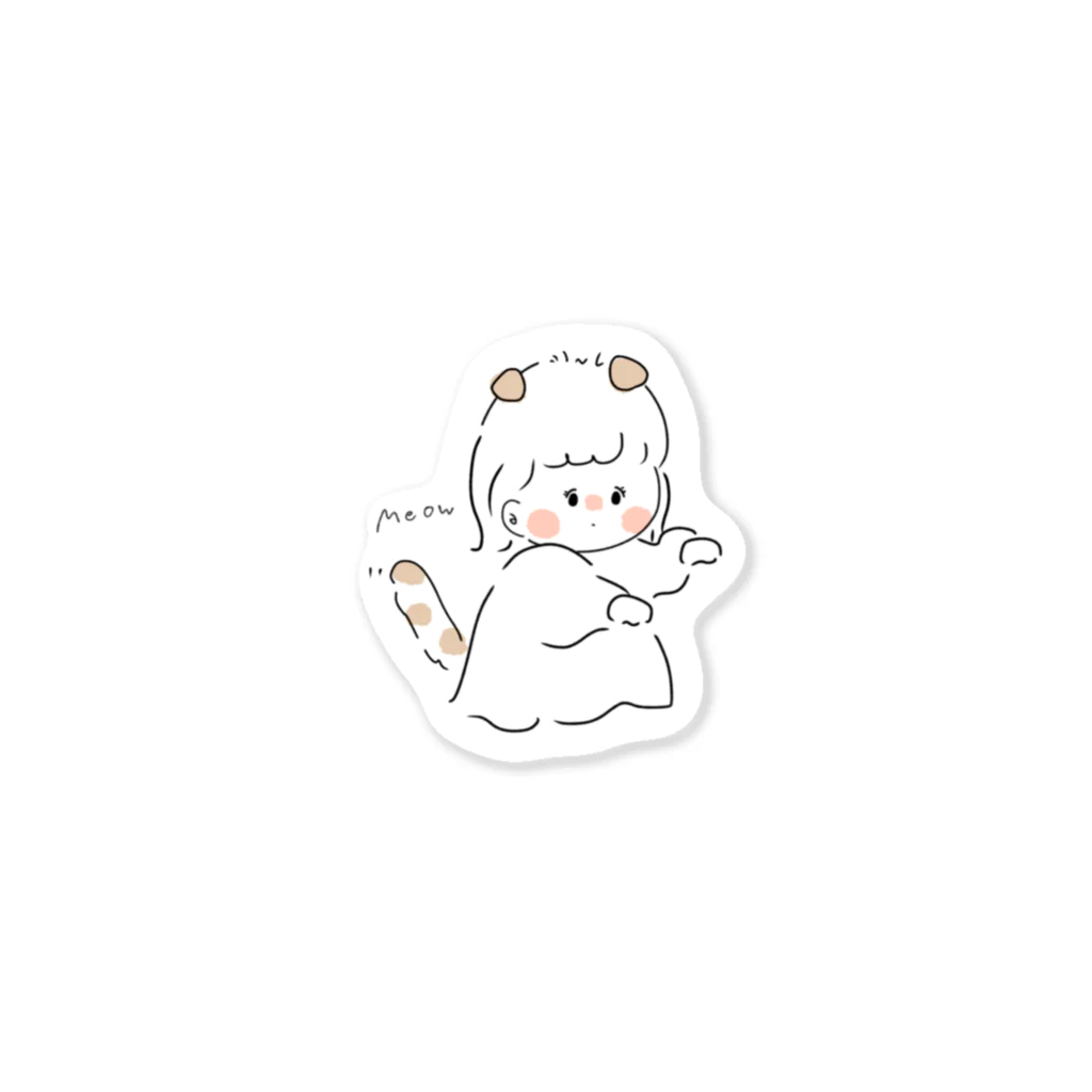 くりーむぱんのゆる絵しょっぷの垂れ耳のゆるふわおんなのこ Sticker