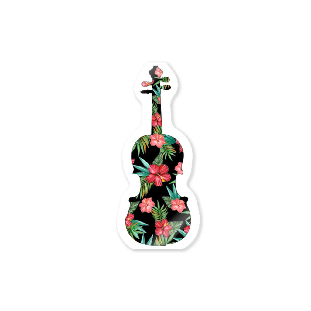 ivy,s shopのヴァイオリン　ボタニカル ステッカー