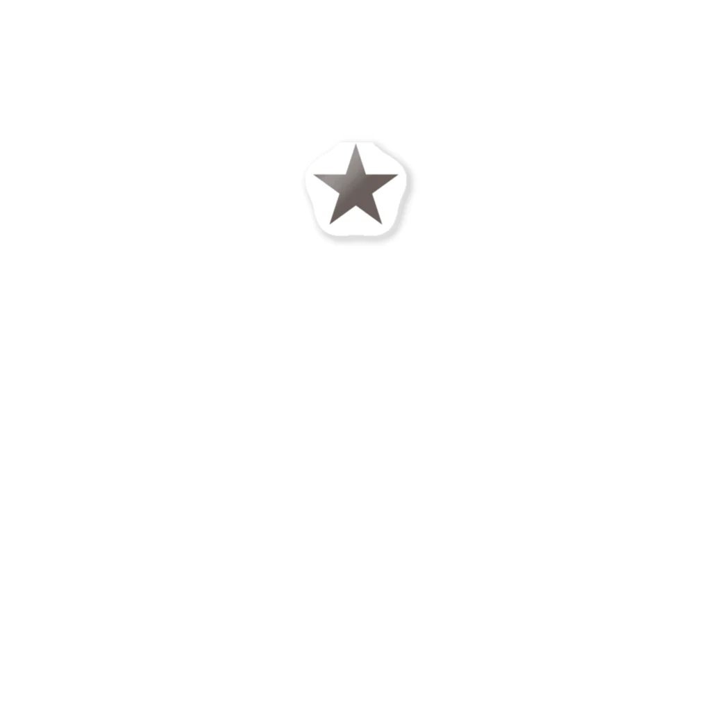 DRIPPEDのBLACK STAR REVIVAL-GTO STAR リバイバル-(グレー星・灰色星・ワンスター)Tシャツ Sticker