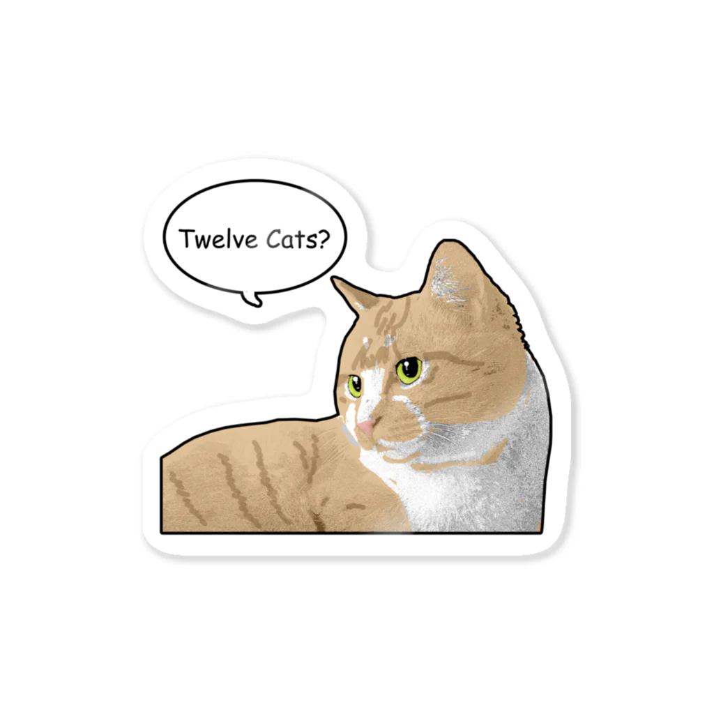 Twelve CatsのCOMIC! 6 Sticker