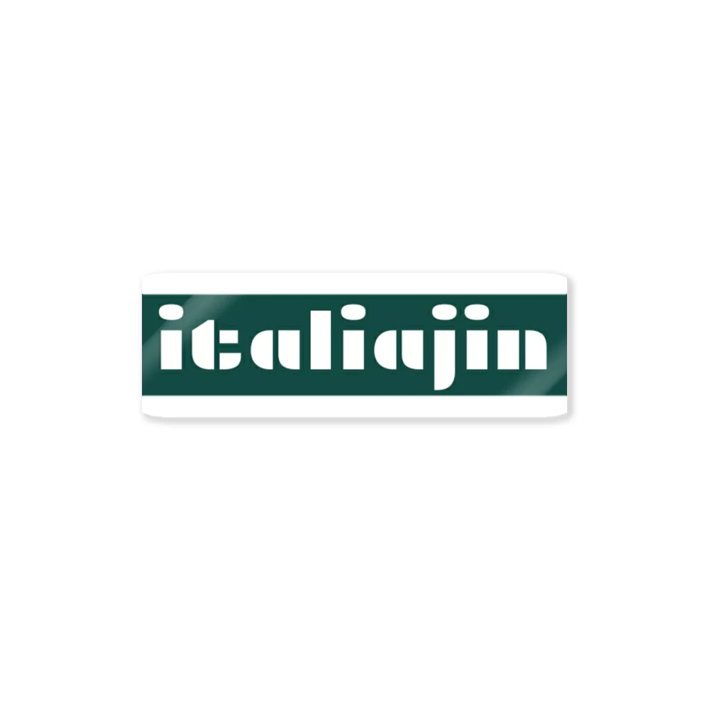 ITALIAJINのitallajlnグリーンステッカー Sticker