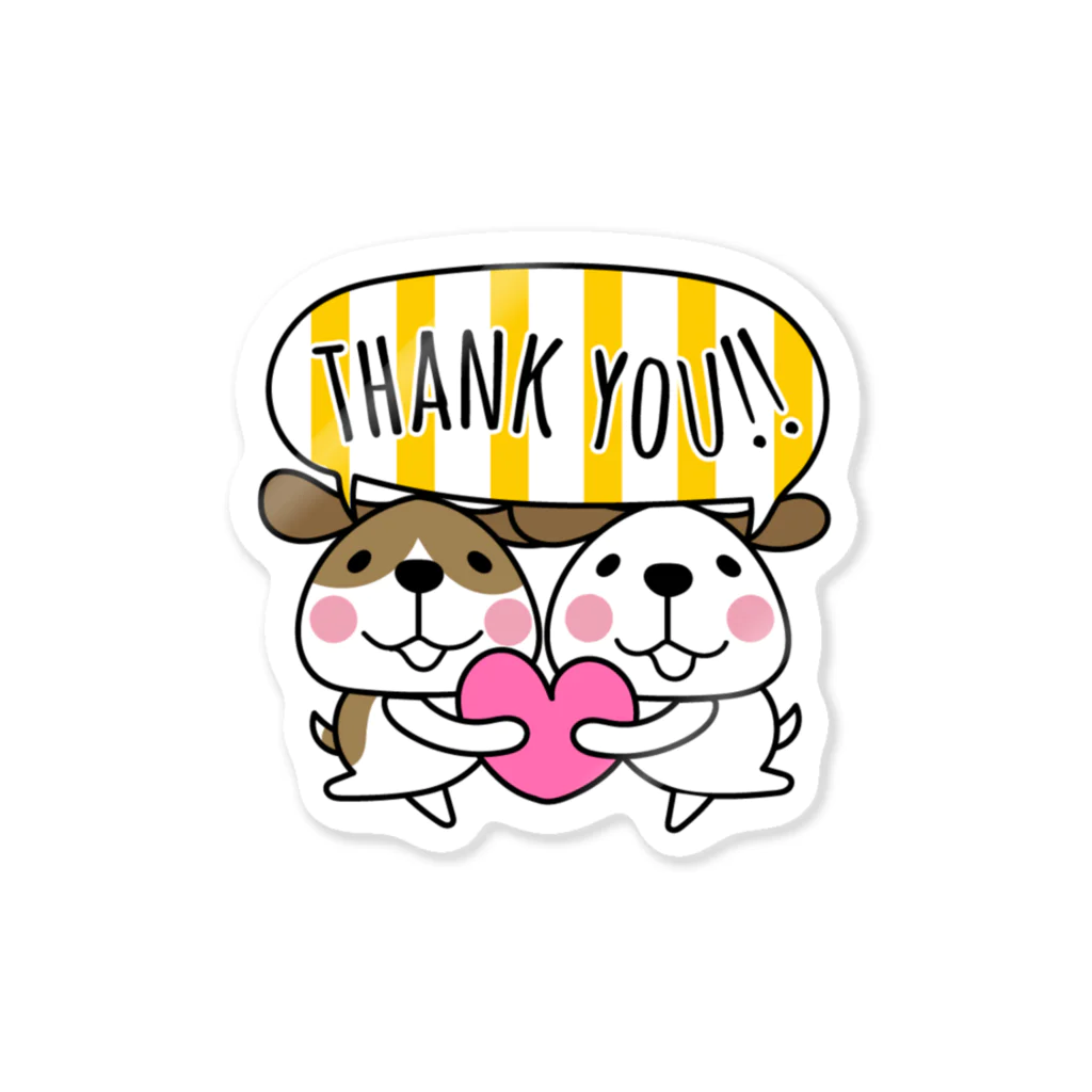 Chaco38の犬さん【Thank you】 Sticker